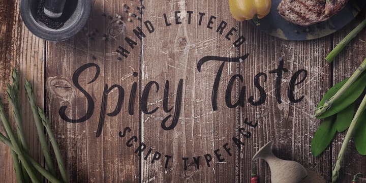 Пример шрифта Spicy Taste #1